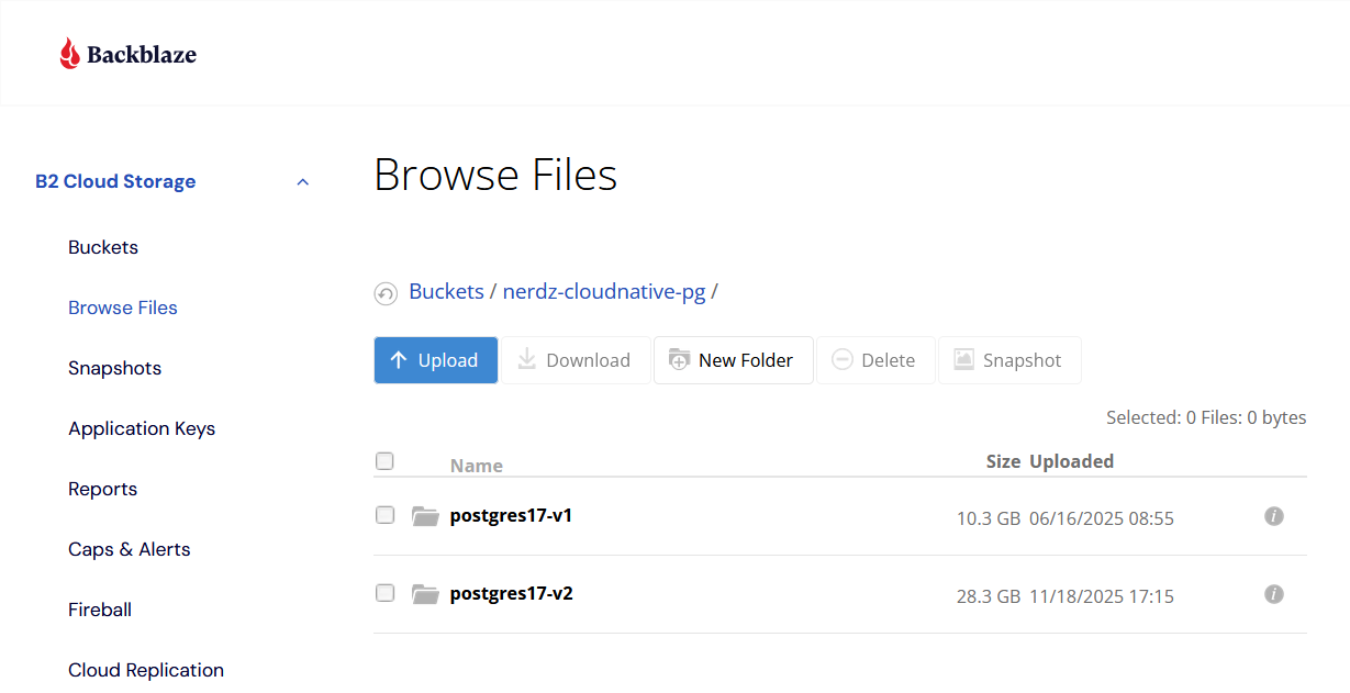 Backblaze Postgres